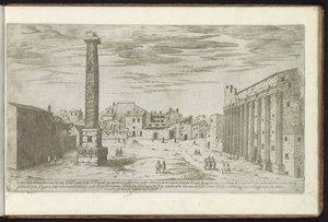 Colonna di Antonino Pio a Roma da Etienne Duperac