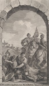 La cappella degli Enfants-Trouvés a Parigi: La Suite dei re magi: cavalieri, 1756 da Etienne Fessard
