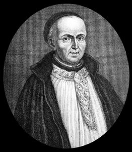 Michel Le Tellier (1643-1719) teologo francese, gesuita, confessore di Luigi XIV, incisione da Etienne Jehandier (after) Desrochers