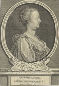 Ritratto di Anne Dacier nata Le Fèvre, 1647-1720, ca 1720 da Etienne Jehandier Desrochers