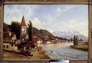 Veduta del villaggio di Thun in Svizzera da Etienne Raffort