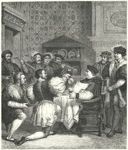Il cardinale Wolsey intrattenuto a casa da Etienne after Ronjat
