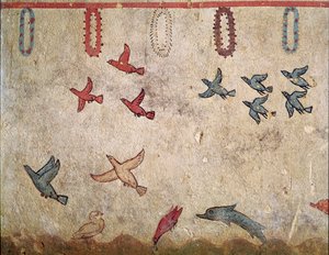 Il volo di un uccello (dettaglio di affresco, 530 a.C.)