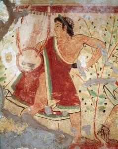 Un suonatore di lira (Affresco, 520 a.C.) da Etruscan