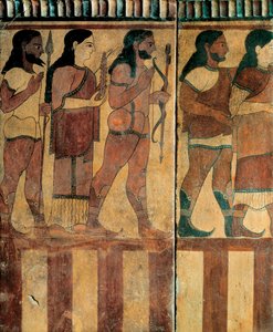 Civiltà etrusca - "placca Campana" che rappresenta una processione dalla Necropoli di Banditaccia, Cerveteri, Roma, 550-520 a.C. da Etruscan