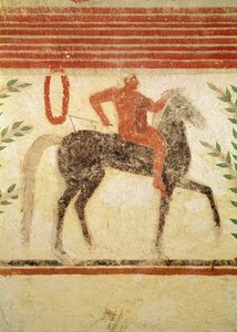 Cavaliere, lato sinistro, dalla tomba del Barone, c.500 a.C.