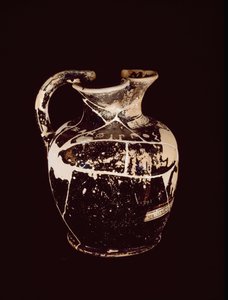 Oinochoe con iscrizione Xanthippos. Dalla tomba 709 di Valle Trebbia, V secolo a.C. da Etruscan