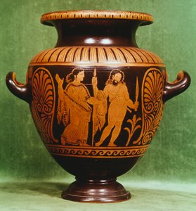 Stamnos, ceramica a figure rosse da Vulci (Lazio). Civiltà etrusca, IV secolo a.C. da Etruscan