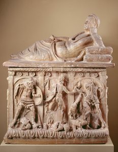 Urna cineraria, 2° secolo a.C. da Etruscan Etruscan