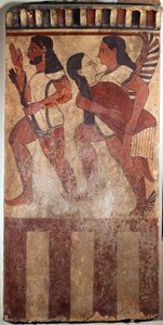 Arte etrusca: Piatto in terracotta dipinta chiamato Placca Campana: un arciere, un genio alato con figura femminile (Cerveteri, VI secolo a.C.) da Etruscan Etruscan
