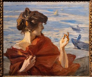 Sul molo a Venezia da Ettore Tito