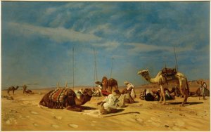 Sosta in Araba (Arabia Petraea) da Eugen Felix Prosper Bracht