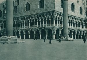 Angolo del Palazzo Ducale sulla Piazzetta di San Marco, Venezia, Italia, 1927 da Eugen Poppel