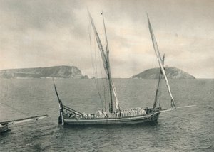 Barca a vela nel porto di Napoli, Italia, 1927