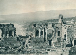 Palcoscenico e Camerino del Teatro Greco, Taormina, Sicilia, Italia, 1927 da Eugen Poppel