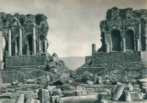 Palcoscenico del Teatro Greco, Taormina, Sicilia, Italia da Eugen Poppel