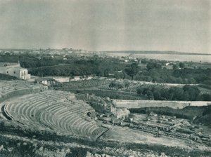 Vista della città dal Teatro Greco, Siracusa, Sicilia, Italia, 1927