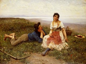 Flirtazione da Eugen von Blaas
