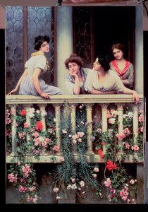 Il balcone, 1911 da Eugen von Blaas