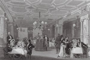 I "Trois Freres Provenceaux," Palais Royal, Parigi, La celebre trattoria (incisione) da Eugene Louis (after) Lami