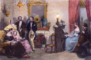 Concerto di famiglia, Scena da In Estate a Parigi di Jules Janin da Eugene Louis Lami