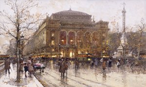 Place du Chatelet da Eugene Galien Laloue