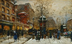Il Moulin Rouge, Parigi da Eugene Galien Laloue