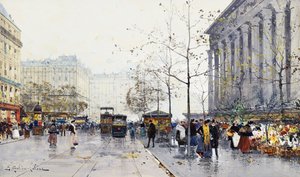 La Madeleine, Parigi da Eugene Galien Laloue