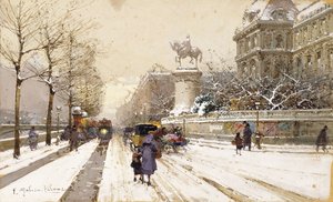 Parigi in inverno da Eugene Galien Laloue