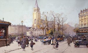 San Germain de Pres da Eugene Galien Laloue