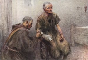 Frate Bentivoglia cura un lebbroso