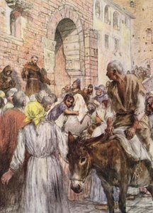 San Francesco predica a Bologna da Eugene (after) Burnand