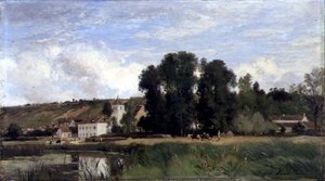 Sulle rive della Senna a Levy da Eugene Antoine Samuel Lavieille