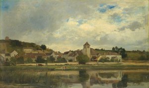 Il villaggio di La Celle-sous-Moret da Eugene Antoine Samuel Lavieille