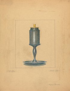 Lampada di peltro da Eugene Barrell