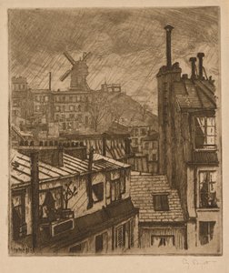 Montmartre, le Moulin de la Galette da Eugene Bejot