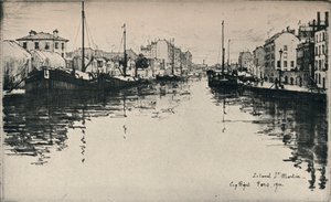 Il canale St Martin, 1915 da Eugene Bejot