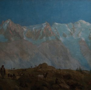 Il Monte Bianco, le Aiguilles du Midi du Plan da Eugene Bourgeois