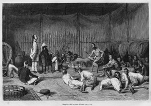 Il Dottor Harmand alla reception del Principe di Oubon (Laos), descrizione dell