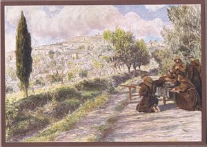 San Francesco benedice la città di Assisi da Eugene Burnand