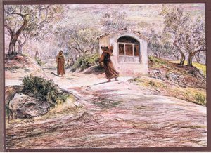 San Francesco fa girare più volte Fra Masseo per trovare la strada che deve percorrere da Eugene Burnand