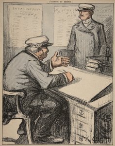 Due gentiluomini marittimi nei loro uffici, illustrazione da 