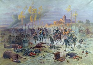 La carica dei soldati francesi alla battaglia della Marna, 8 o 9 settembre 1914