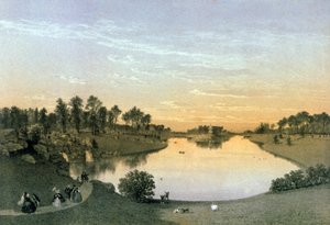 Lago nel bois de Boulogne da Eugene Ciceri