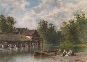 Les Lavandières Lavandaie, 1870-1880