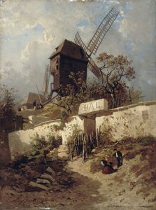 Il Moulin de la Galette a Montmartre da Eugene Ciceri