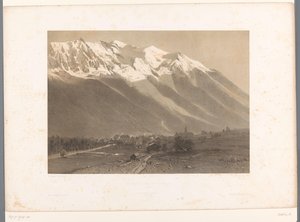 Veduta di Chamonix ai piedi del Monte Bianco da Eugene Ciceri