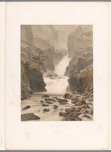 Vista sulla cascata di Barberine presso Vallorcine da Eugene Ciceri