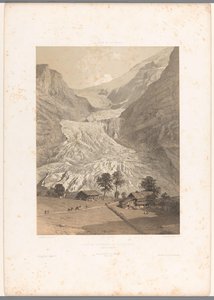 Vista sul ghiacciaio superiore di Grindelwald (Gezichten in Zwitserland en Savoye) da Eugene Ciceri