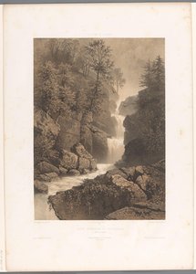 Veduta della cascata di Reichenbach da Eugene Ciceri